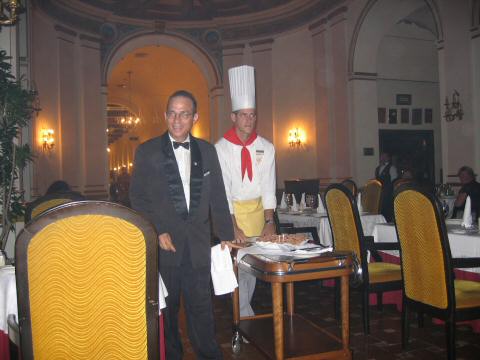 2004AnniversaryTrip0086-Cuba-AnniversaryDinnerChefandWaiter